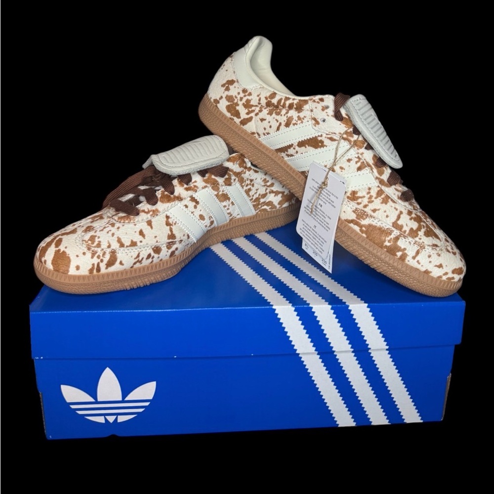 Adidas COW PRINT SAMBA LONG TONGUE SHOES women’s sz 8.5 new
